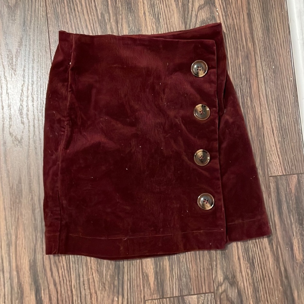 Mini skirt corduroy velvet color